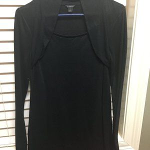 Ann Taylor Elegant Black Scoop Neck Top